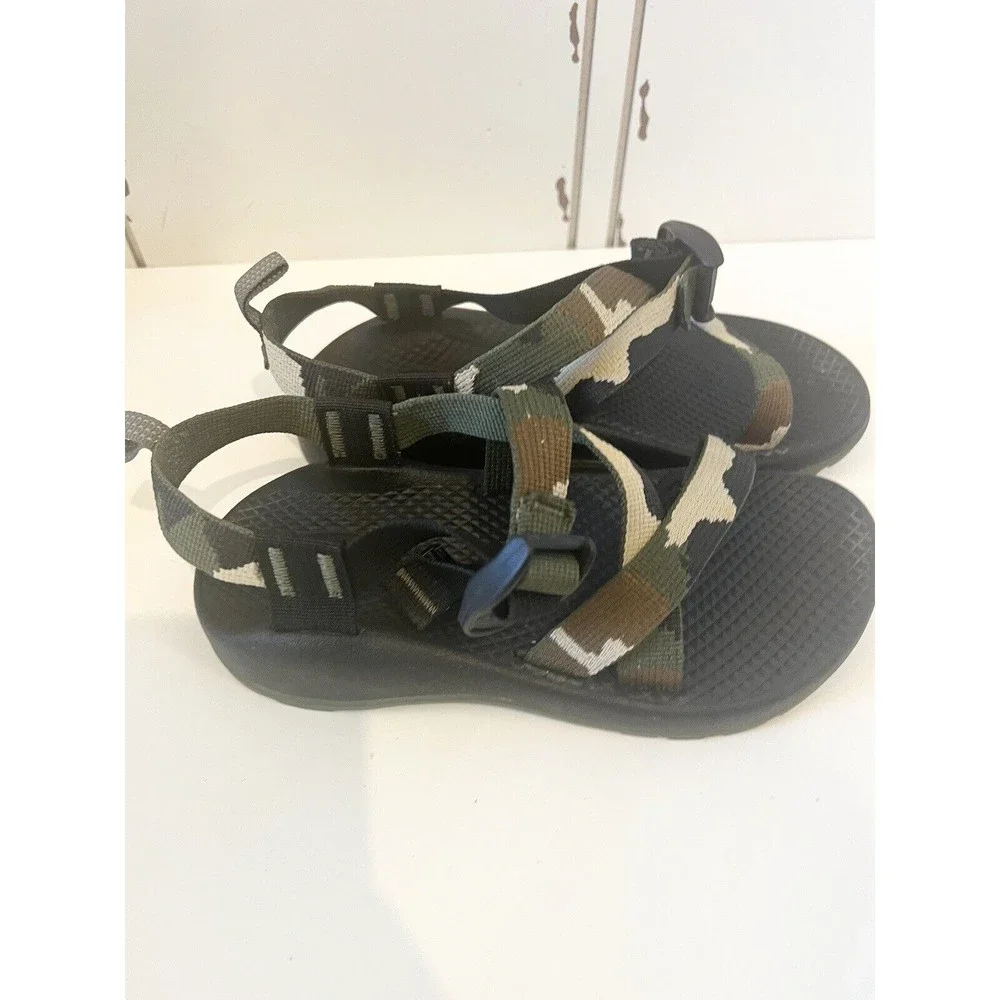 Chaco Kids Sandals in Black and Camouflage - Picture 1 of 7